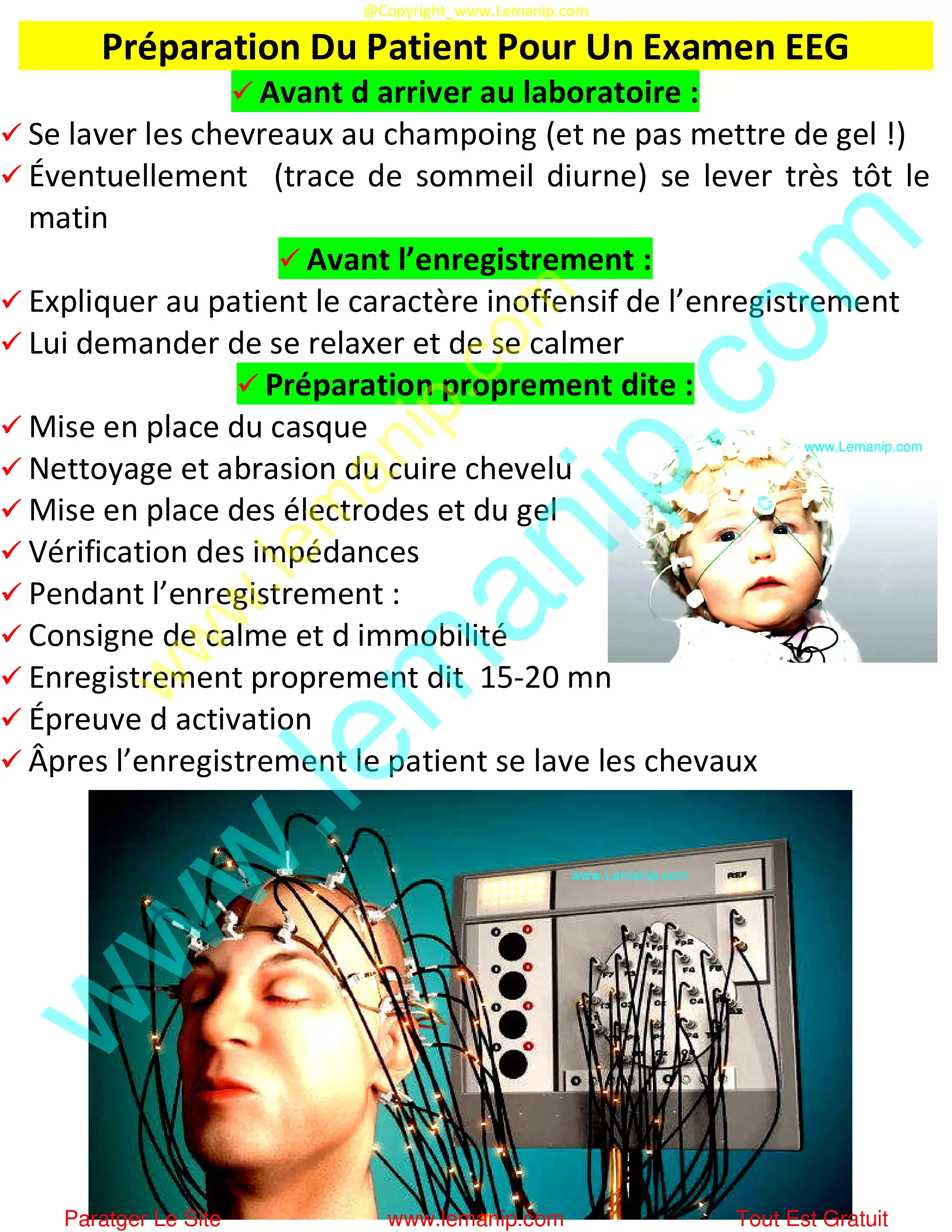 Préparation Du Patient Pour Un Examen EEG