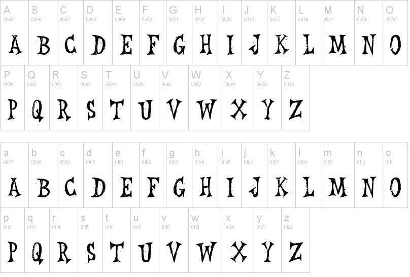 tipografia venom abecedario alfabeto