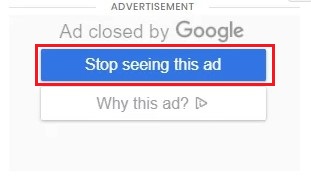 برنامج إزالة إعلانات Google