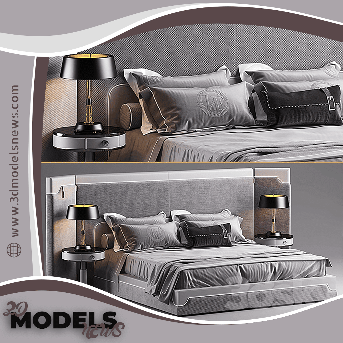 Modern bed model for lovers of black color