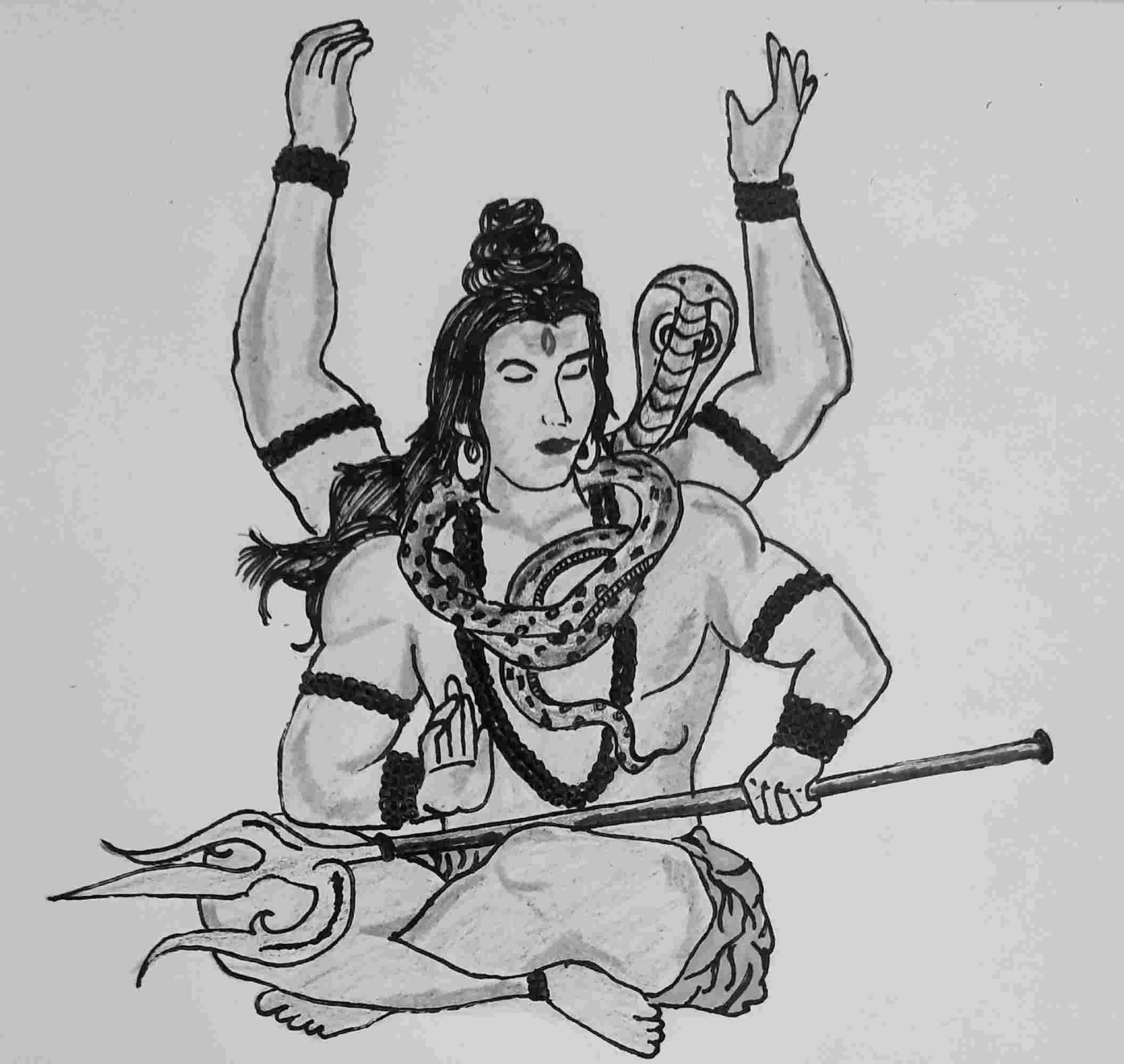 Sketch of Lord Shiva