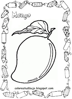 Dibujo de Mango para colorear