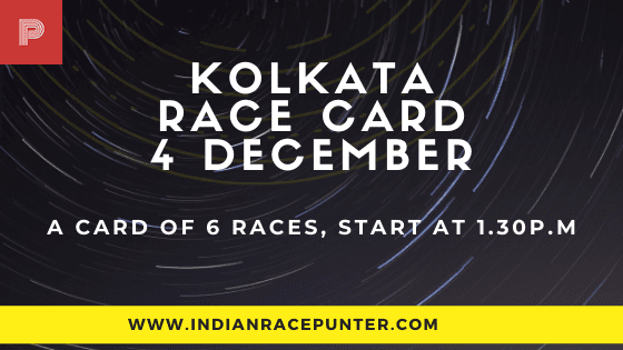 Kolkata Race Card 4 December