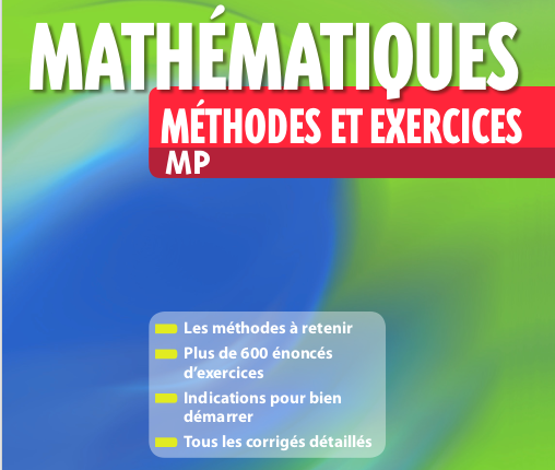 Livre Mathématiques Analyse MP PDF Cours Méthodes et Exercices, Mathématiques Livre Pour Première année cycle préparatoire aux études d'ingénieur CPGE