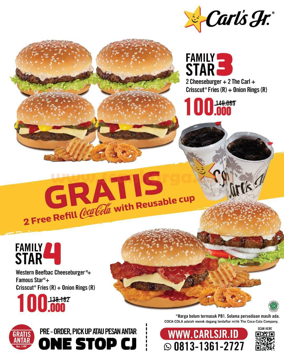 Carls Jr Promo GRATIS 2 Exclusive Reusable Cup CJ COCA COLA