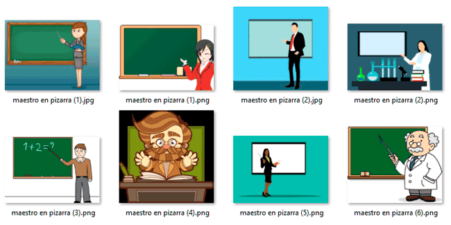 Maestros en pizarra imágenes para crear infografías educativas