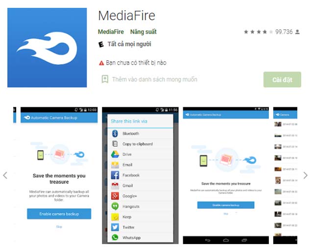 MediaFire cho Android - Tải về APK mới nhất a