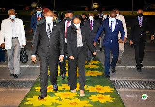 Arrivée du président Azali à Addis-Abeba