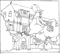 Hallooween coloring page for kids