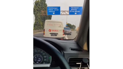 Viral Mobil Lawan Arah di Exit Tol Tangerang, Kini Diburu Polisi