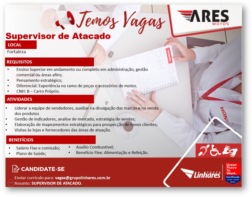 SUPERVISOR(A) DE ATACADO  - FORTALEZA/CE