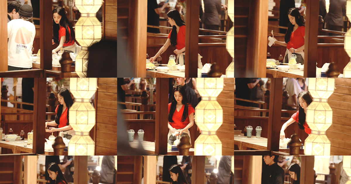 [instiz] IRENE CLEANING THE TABLE AFTER SHOOTING