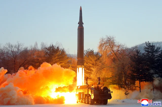 Cover Image Attribute: This photo, released by North Korea's official Korean Central News Agency on January 6, 2022, shows what the North claims to be a new hypersonic missile being launched the previous day. / Source: Korean Central News Agency
