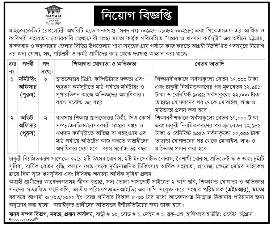 পল্লী কর্ম সহায়ক ফাউন্ডেশন নিয়োগ বিজ্ঞপ্তি ২০২২ | Palli Karma Sahayak Foundation Job Circular 2022