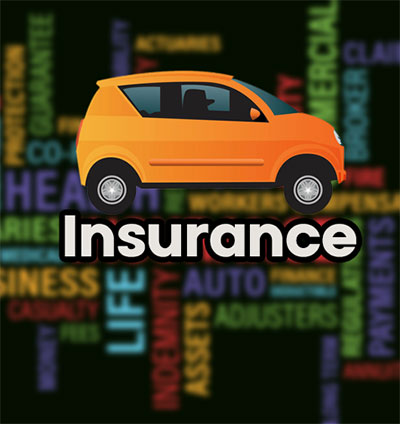 Insurance car image stock photo