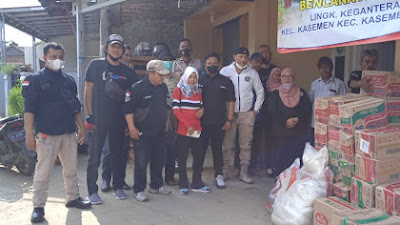 Tim Peduli Bencana JTR Salurkan Bantuan di Kelurahan Kaseman Serang Banten