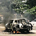 Angry mob burns vehicle after motorist kills dispatch rider, injures another in Lagos