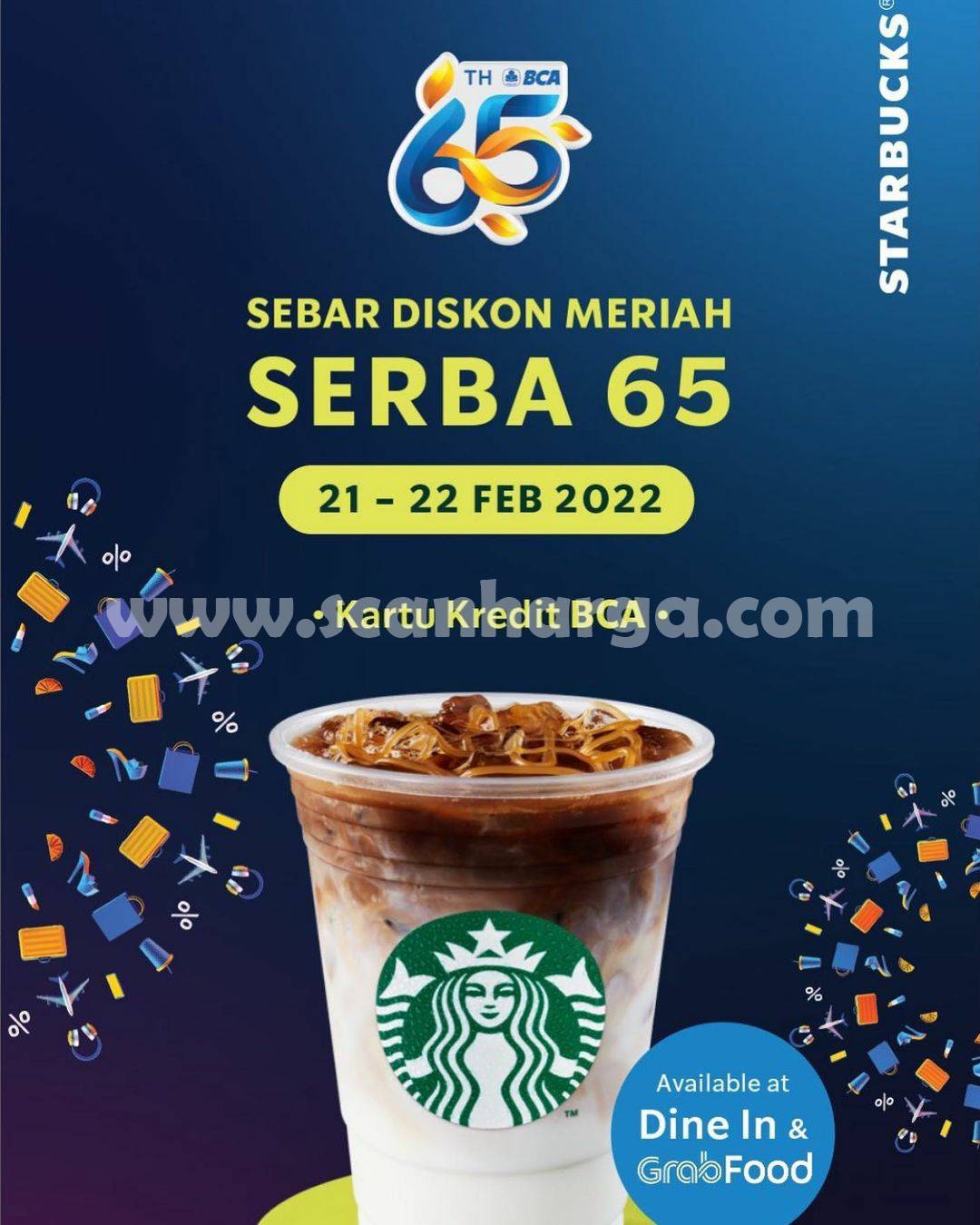 Promo HUT BCA 65 – Starbucks & BCA kasih Diskon 65% semua minuman*