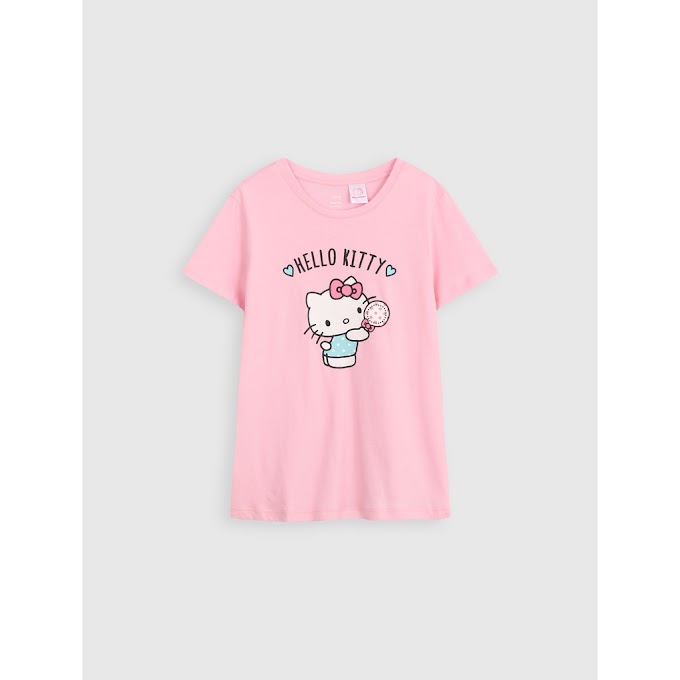 Mall Shop [ canifa_official ] Bộ quần áo mặc nhà bé gái in hình Hello Kitty CANIFA - 1LS21S010