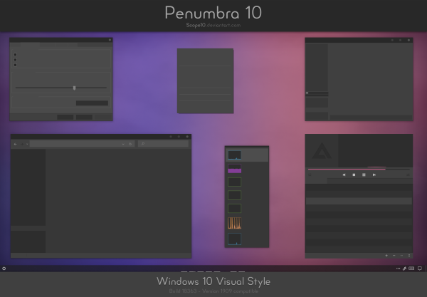 Penumbra 10 – Black Theme Keren Untuk Windows 10