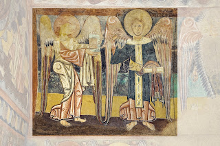 The Evangelist Saint Mark and an Angel, Hermitage of Vera Cruz, Maderuelo (Segovia) Date XII century