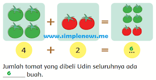 Jumlah tomat yang dibeli Udin seluruhnya ada 6 buah www.simplenews.me