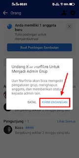 7. Cara Menambahkan Admin di Grup Facebook Android