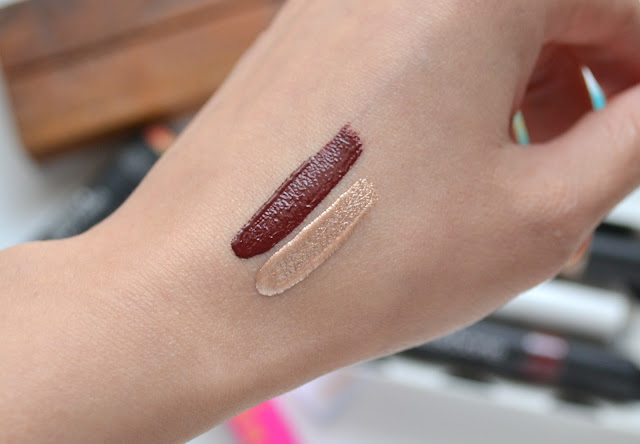 Cheekbone Beauty SUSTAIN Liquid Lipstick and Limited Edition Gold Body Shimmer Swatches