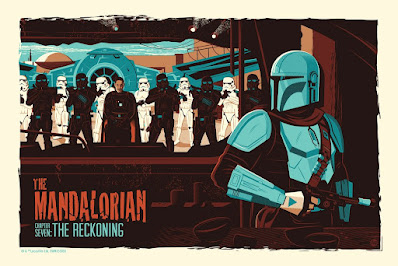 New York Comic Con 2021 Exclusive The Mandalorian Chapter Screen Prints by Dave Perillo x Bottleneck Gallery x Star Wars
