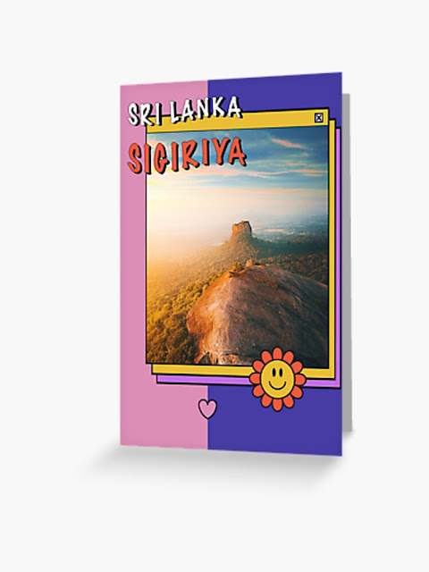 Sigiriya sri Lanka - Greeting cards - Retro Style