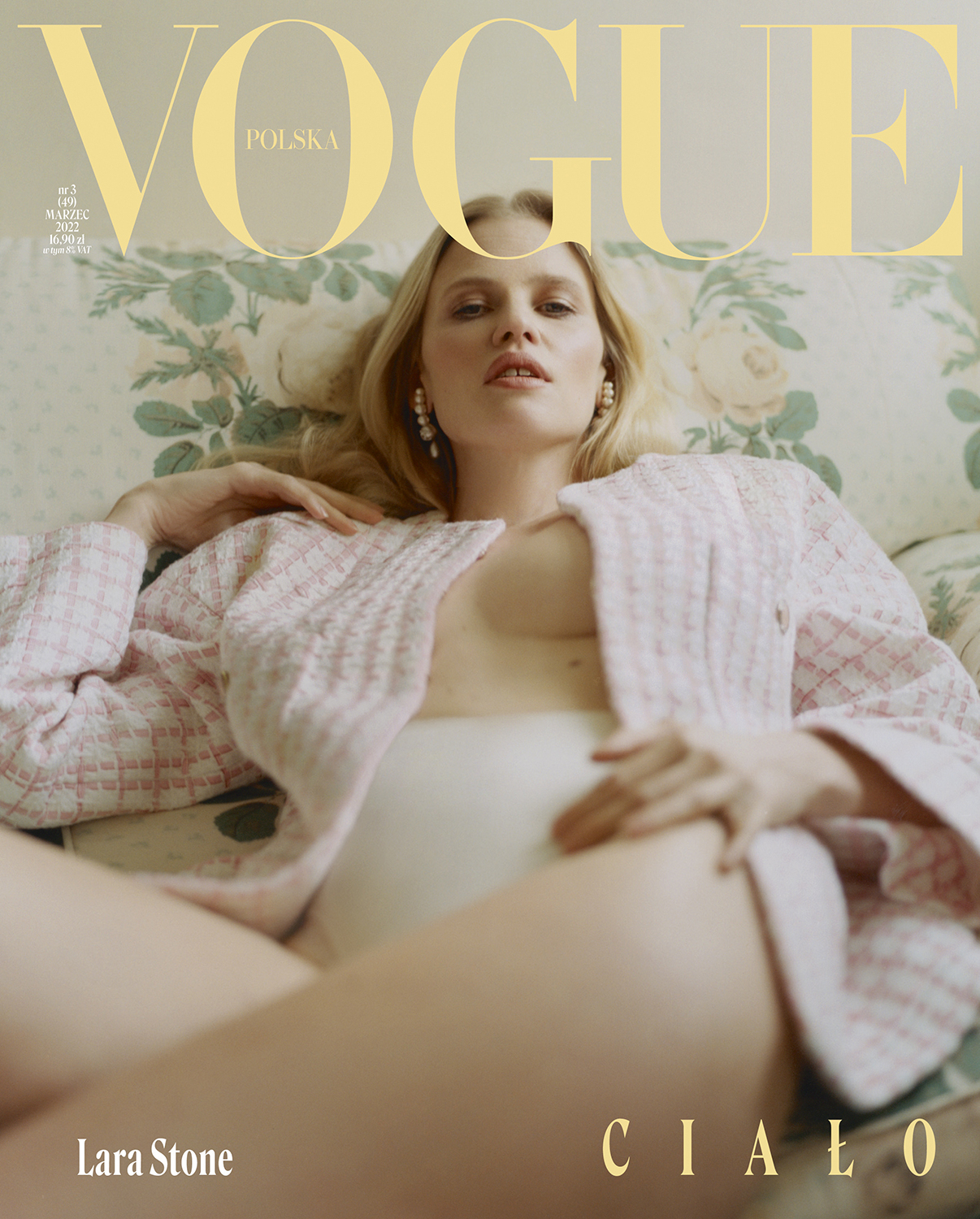 Lara Stone in Vogue Polska March 2022 by Ina Lekiewicz