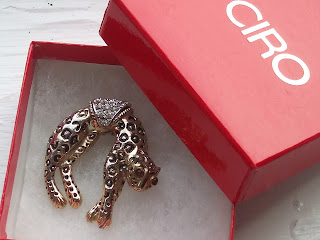 Leopard brooch by Ciro with box