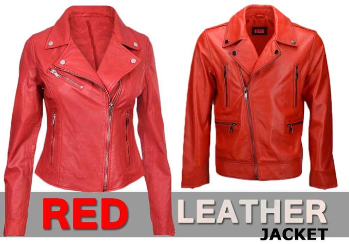 Classical Trends of Red Leather Jacket