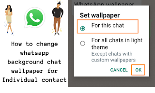 How to change whatsapp chat background for one contact