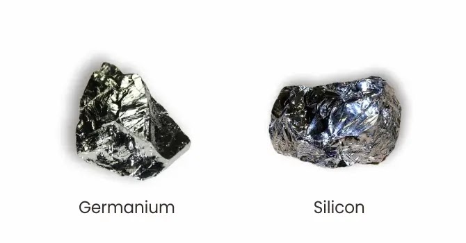 Berikut ini merupakan gambar dari bahan silicon dan germanium.