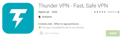 انترنت مجاني من خلال تطبيق Thunder Vpn