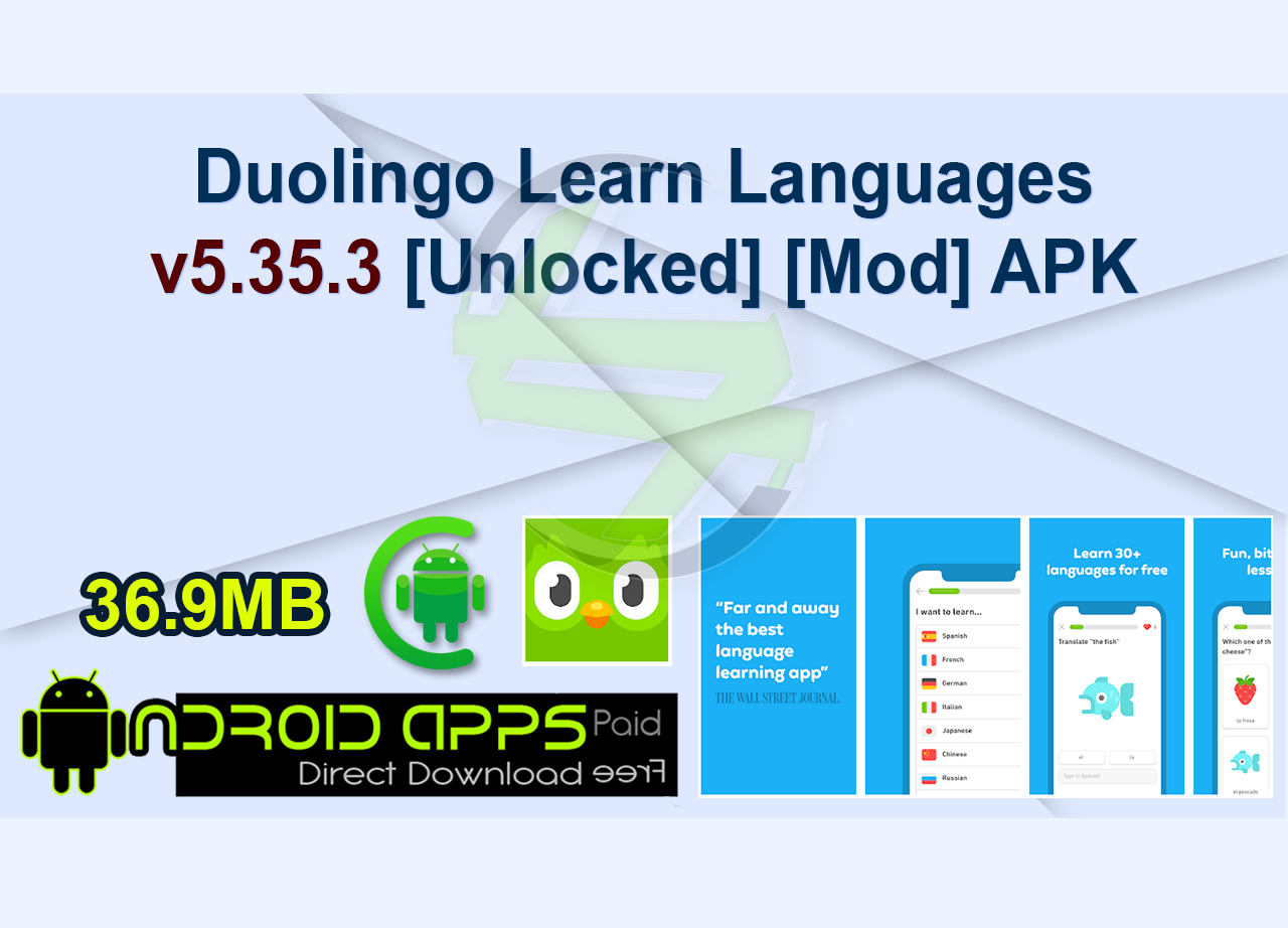 Duolingo Learn Languages v5.35.3 [Unlocked] [Mod] APK