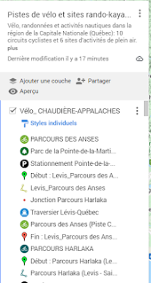 Légende d'une carte Google My Maps