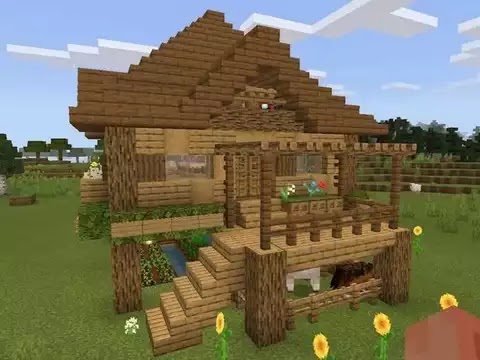 Minecraft Animal Pen House, best minecraft wooden house, best minecraft house,