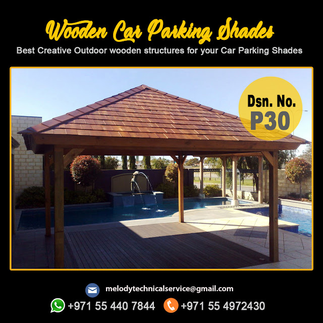 Wooden Carparking Shade Design in Dubai | Carparking Shade Idea's in UAE