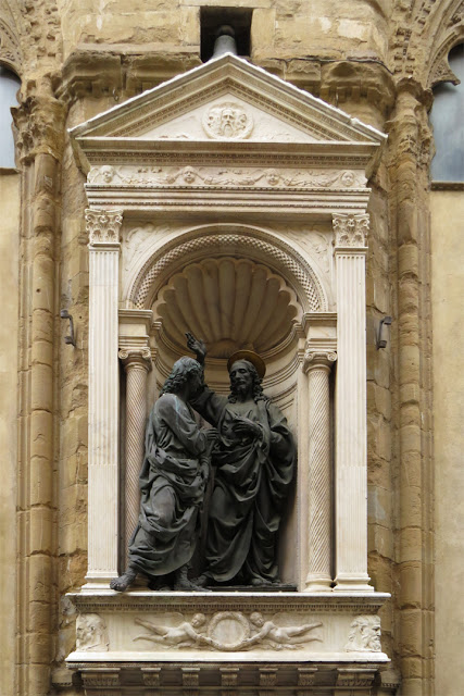 Copy of San Tommaso, Saint Thomas by Andrea del Verrocchio, Orsanmichele, Via dei Calzaiuoli, Florence