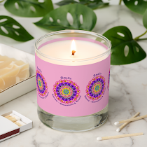 February Personalized Birth Flower Scented Candle