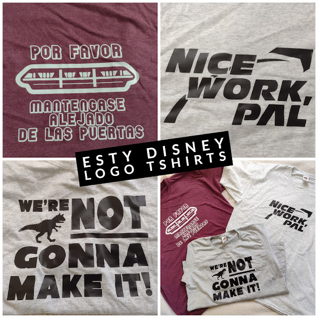 Disney tshirts from Etsy