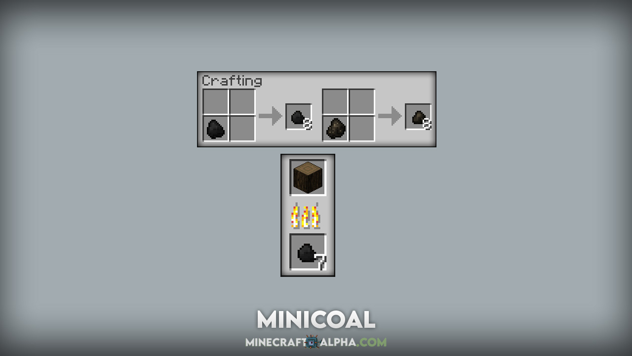 Minecraft MiniCoal Mod 1.18.1 (Tiny Coal and Charcoal)