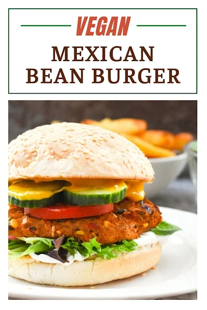 A super simple recipe that makes 4 tasty Vegan Mexican Bean Burgers with Rice.