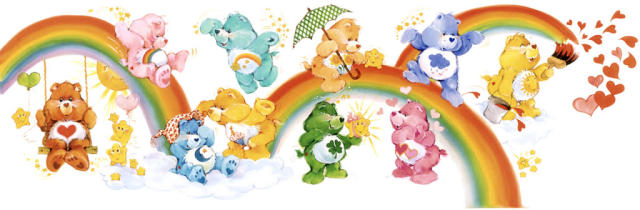 VTG Care Bear Stickers Hugs Hearts Stars Rainbows TCFC 90's American  Greetings