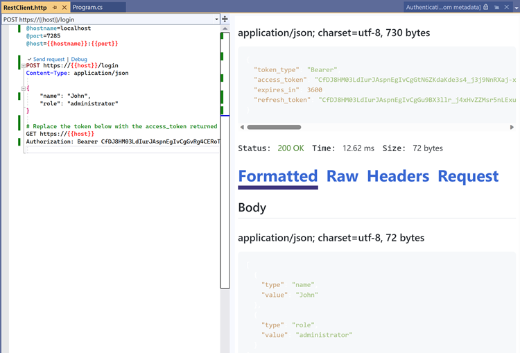 Jaliya's Blog: ASP.NET Core 8.0 Preview: All New AddBearerToken Extensions