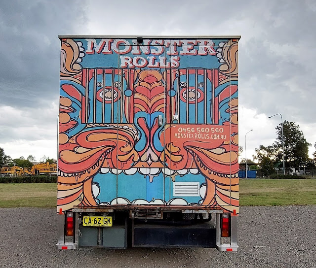 Monster Rolls food truck mural in Campbelltown.