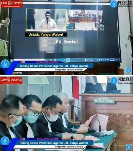 Sidang Perdana kasus dugaan Penistaan Agama dengan terdakwa Ustadz Yahya Waloni digelar ha Sidang Perdana Kasus Dugaan Penistaan Agama Ustadz Yahya Waloni di PN Jaksel Hari Ini