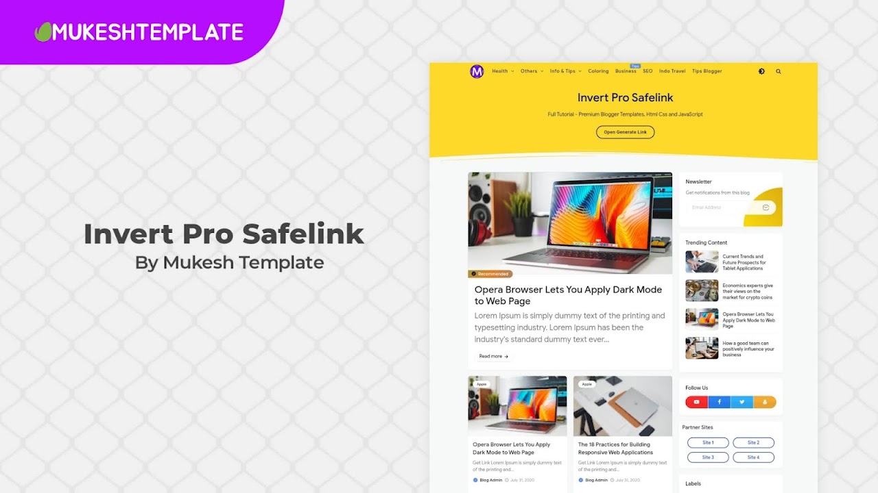 Invert Pro Safelink - Premium Responsive Blogger Template